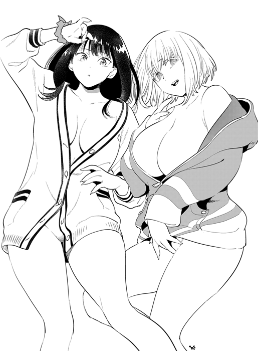 takarada rikka and shinjou akane (gridman universe and 1 more) drawn by moopiekun