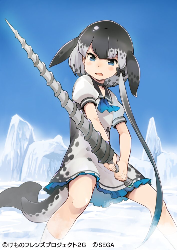 narwhal (kemono friends and 1 more) drawn by denchuubou