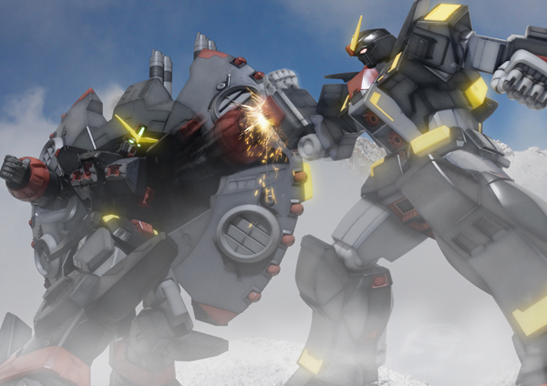 psycho gundam and destroy gundam (gundam and 3 more) drawn by robographer