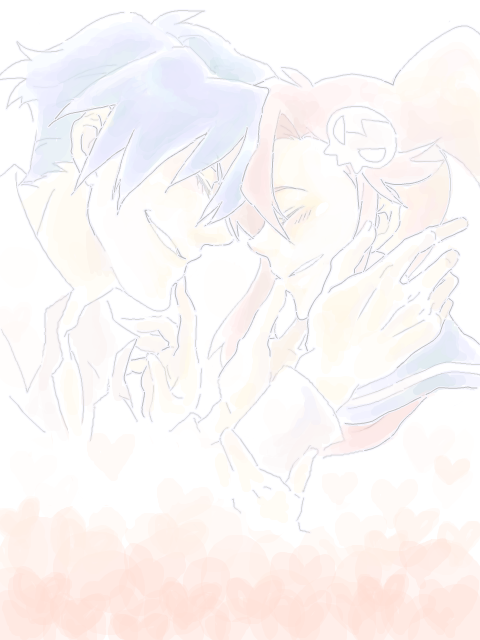yoko littner and kamina (tengen toppa gurren lagann) drawn by ru&pauda_(artist)