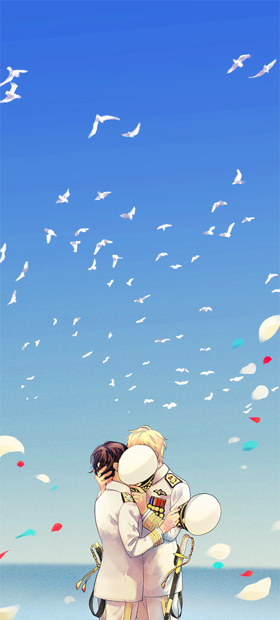 united kingdom and japan (axis powers hetalia) drawn by sumi_tooru