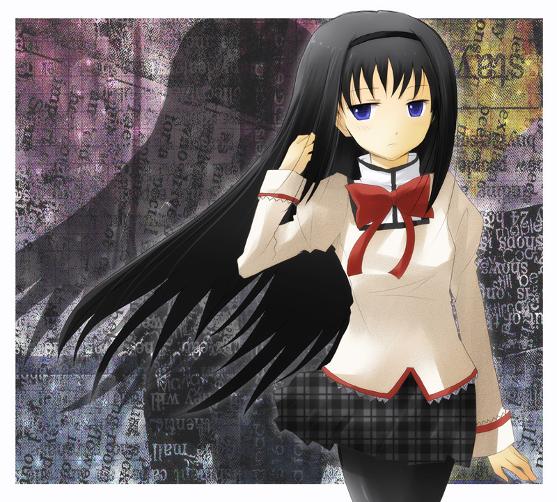 akemi homura (mahou shoujo madoka magica) drawn by tokagekko