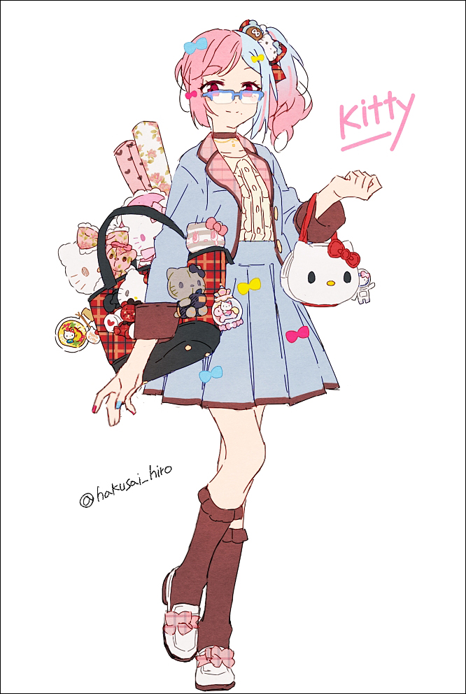 hello kitty (original and 2 more) drawn by hakusai_(tiahszld)