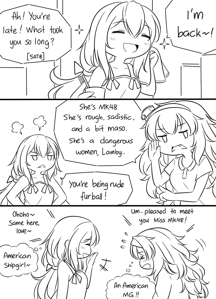 gambier bay, s.a.t.8, and mk48 (kantai collection and 1 more) drawn by guin_guin