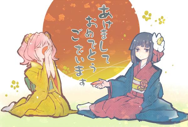 hieda no akyuu and motoori kosuzu (touhou) drawn by hanada_hyou