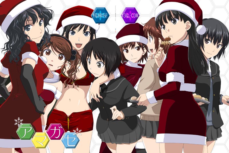 nanasaki ai, ayatsuji tsukasa, morishima haruka, tanamachi kaoru, tachibana miya, and 3 more (amagami) drawn by yanagi_takashi