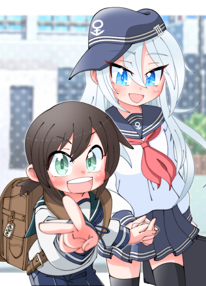hibiki and fubuki (kantai collection) drawn by shin_(shin_k009)