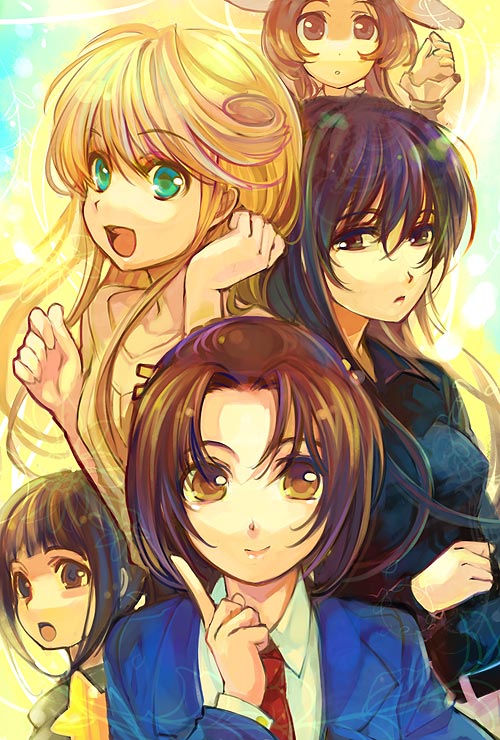 cleo everlastin, constance magee, leticia maccready, bonnie magee, and lathi curti (majutsushi orphen) drawn by ame_yamori