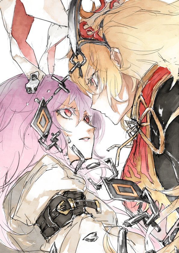 reisen udongein inaba and junko (touhou) drawn by fujinohara_akihira