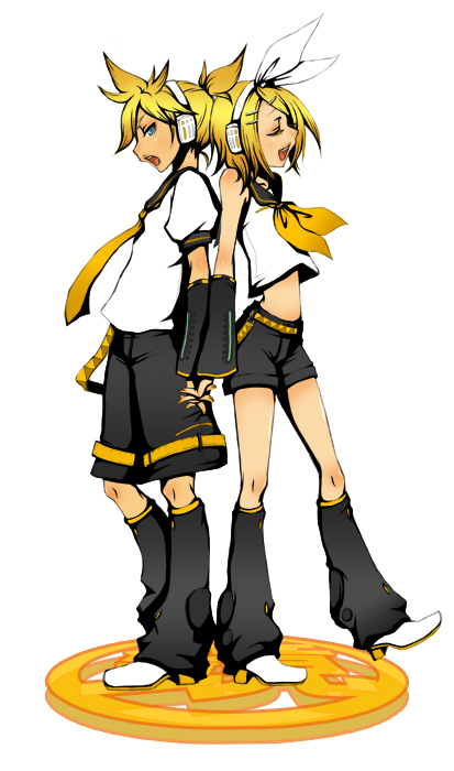 kagamine rin and kagamine len (vocaloid) drawn by kana_(mega1231)