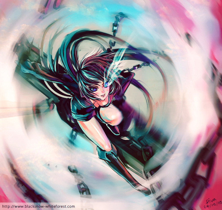 black rock shooter (black rock shooter) drawn by lilaccu