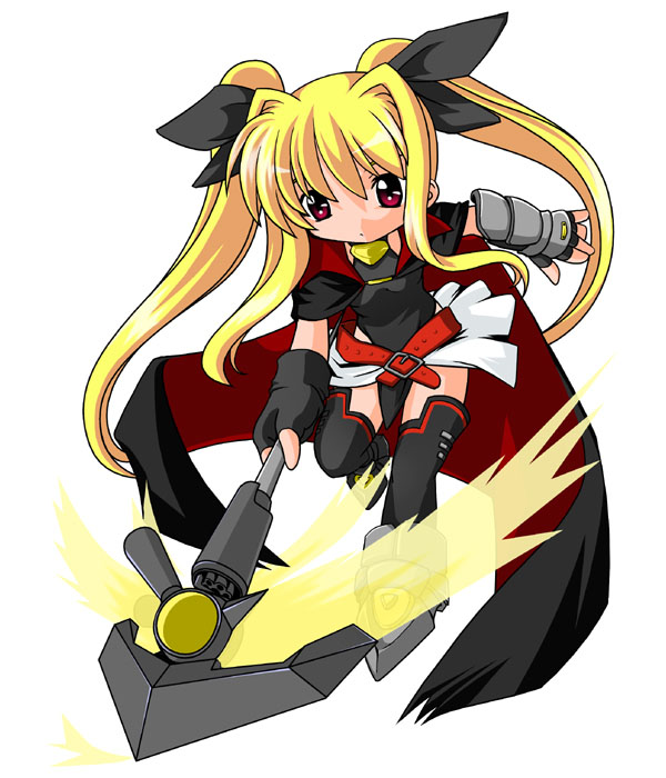 fate testarossa and bardiche (lyrical nanoha and 2 more) drawn by kei_(fortune)