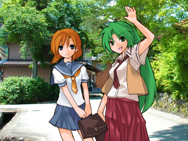 ryuuguu rena and sonozaki mion (higurashi no naku koro ni)