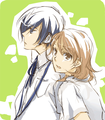 yuuki makoto and takeba yukari (persona and 1 more) drawn by tsuji_yuzu