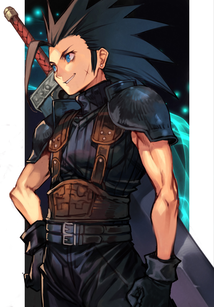 zack fair (final fantasy and 1 more) drawn by hungry_clicker