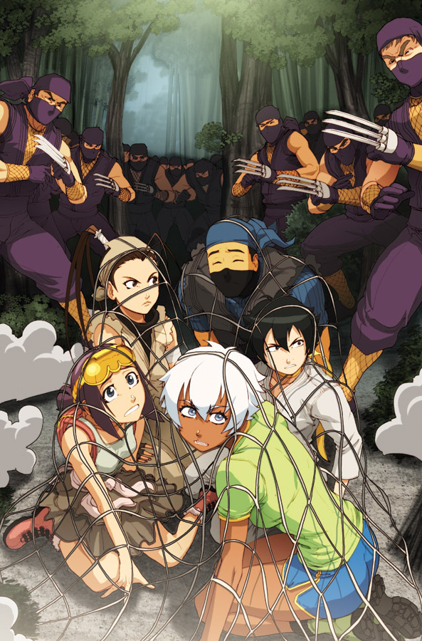 makoto, ibuki, elena, and kurosawa sarai (street fighter and 1 more) drawn by omar_dogan and udon_entertainment