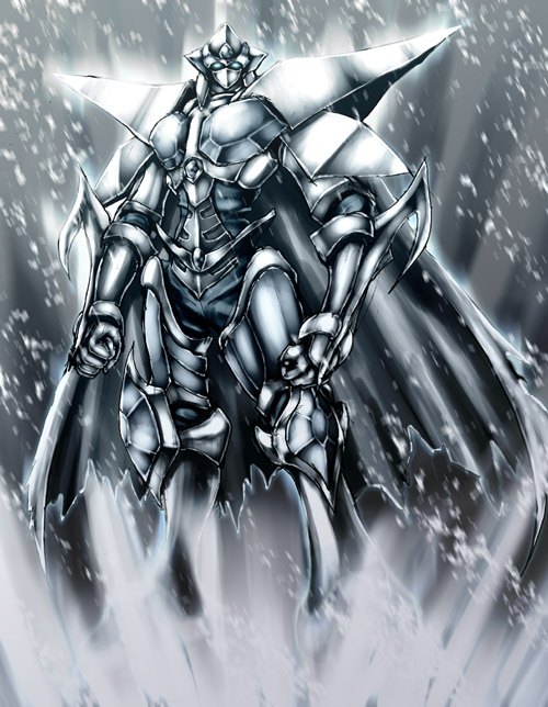 elemental hero absolute zero (yu-gi-oh!) drawn by emudoru
