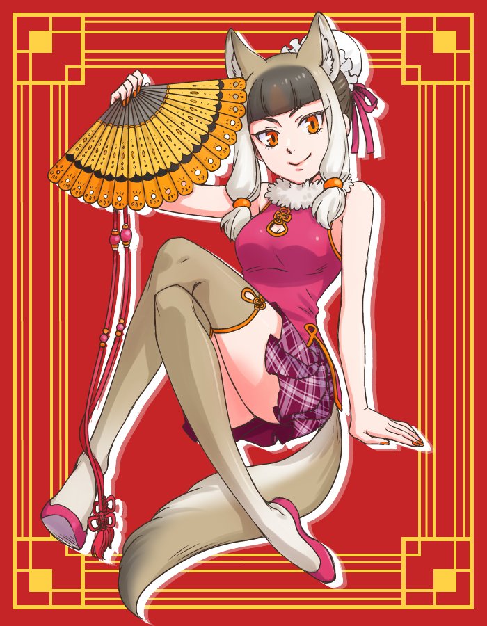 mongolian wolf (kemono friends) drawn by fukai_(yas_lions)