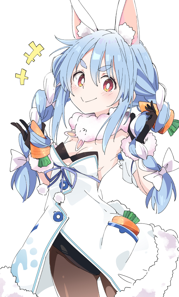 usada pekora and don-chan (hololive) drawn by ixy