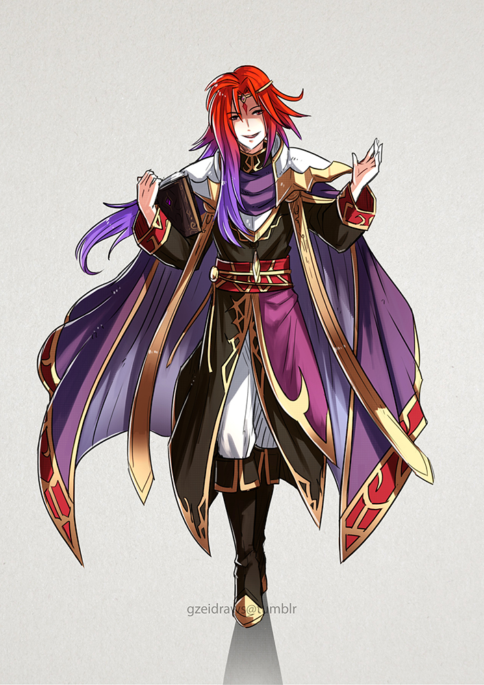 lyon and julius (fire emblem and 2 more) drawn by gzei