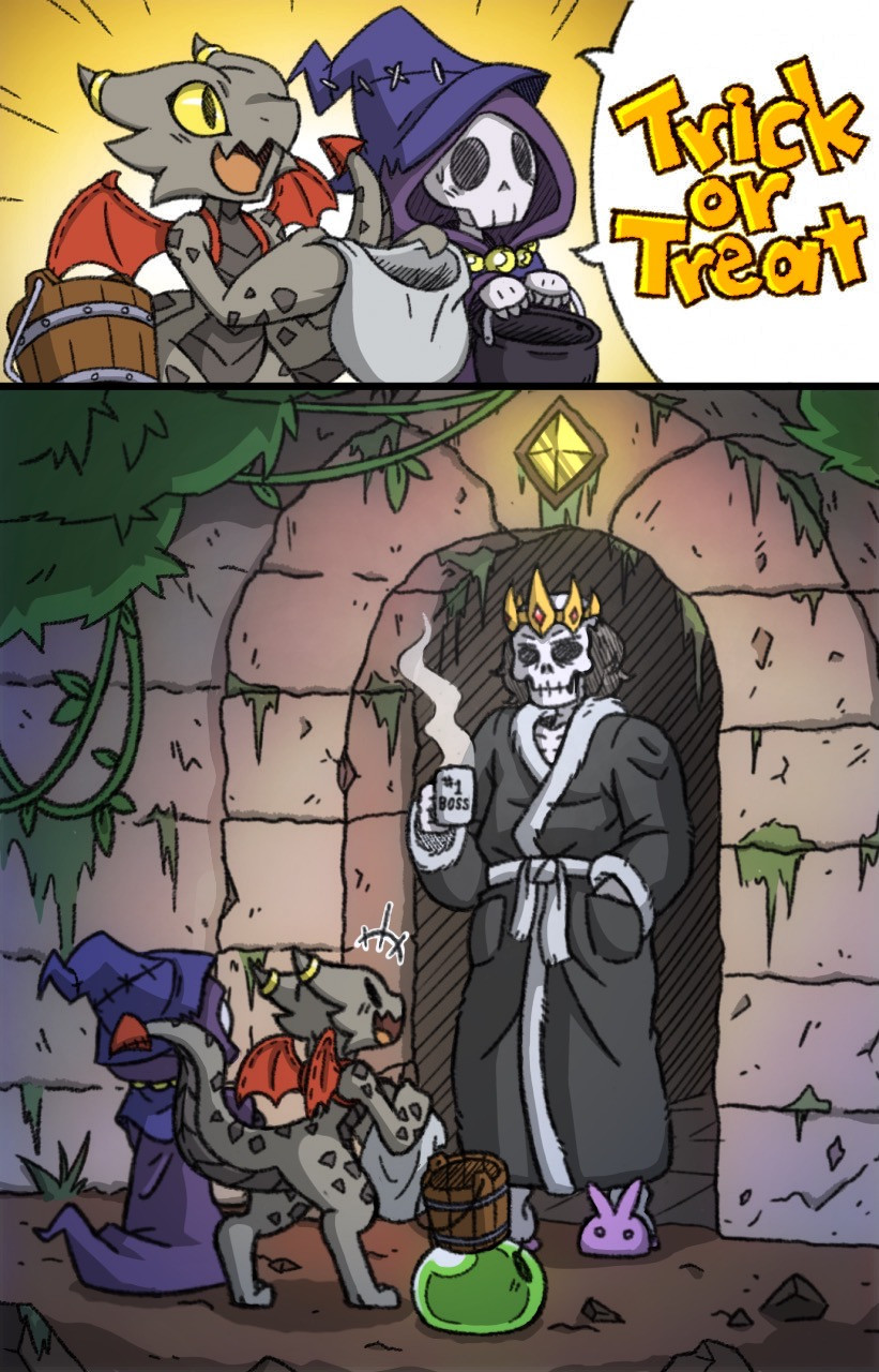 kobold, shelly, and lime (monsters can be heroes to) drawn by rakkuguy