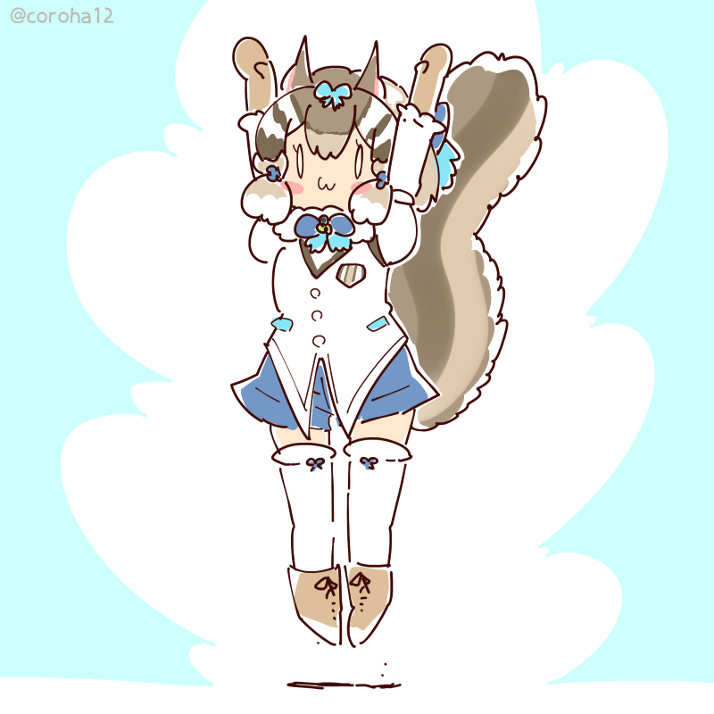 siberian chipmunk (kemono friends and 1 more) drawn by coroha