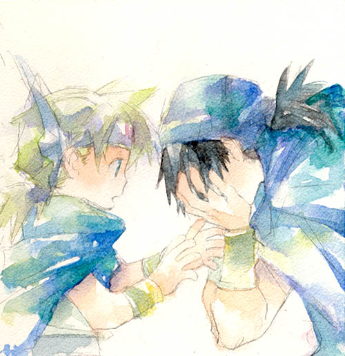 hero and hero's son (dragon quest and 1 more) drawn by migii_(tenra_banshou)