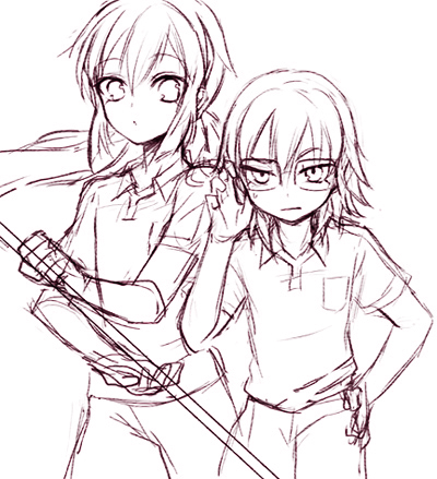 kirino ranmaru and kariya masaki (inazuma eleven and 2 more) drawn by yuhazu_(rhe-rhe)