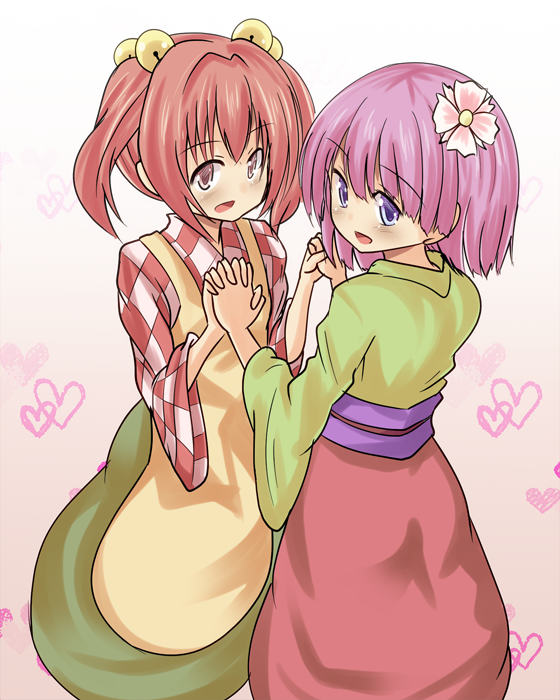 hieda no akyuu and motoori kosuzu (touhou) drawn by shamisen_(syami_sen)