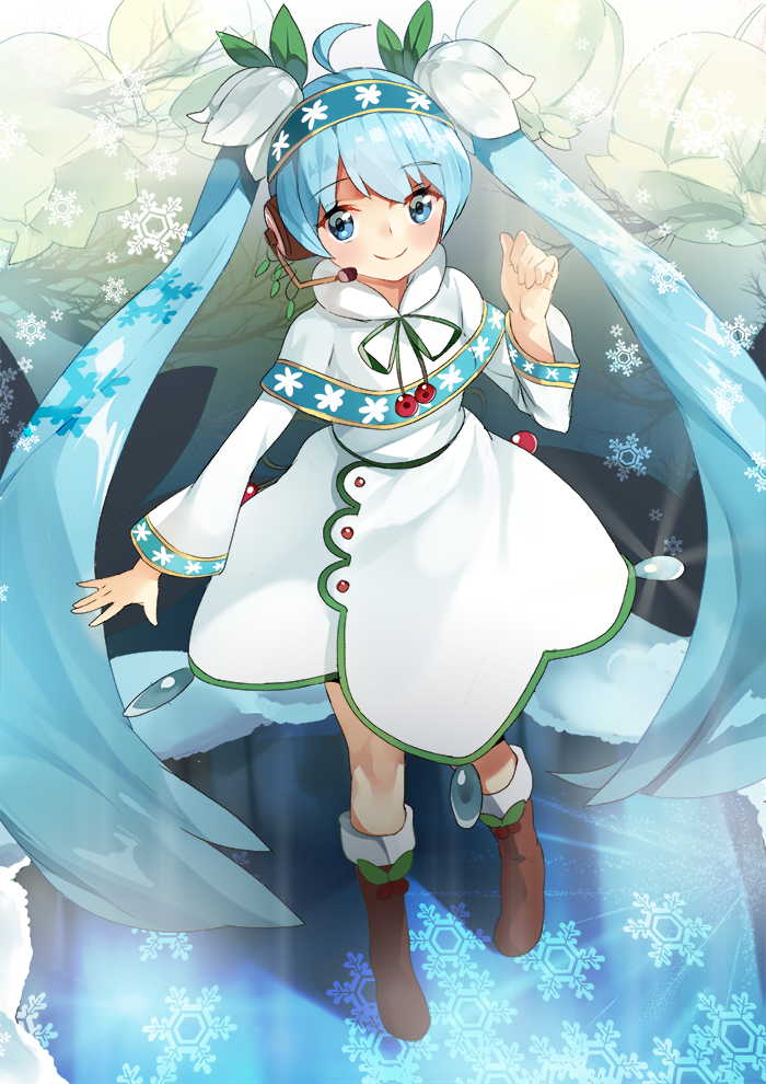 hatsune miku and yuki miku (vocaloid) drawn by shovelwell