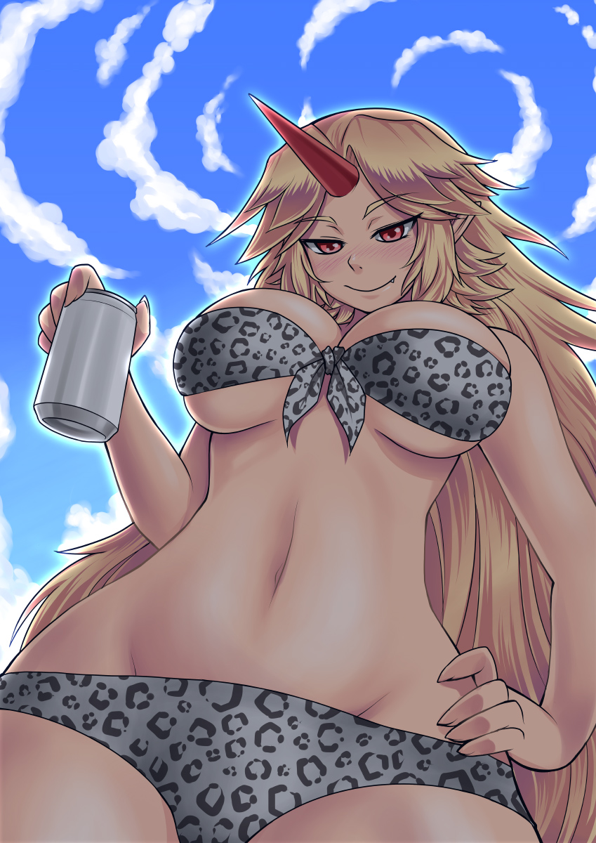 hoshiguma yuugi (touhou) drawn by katwu_(gensou_ninja_yashiki)