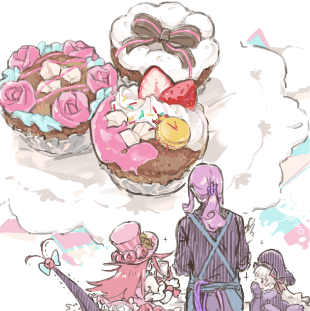elizabeth bathory, nursery rhyme, and mephistopheles (fate and 1 more) drawn by aves_plumbum9