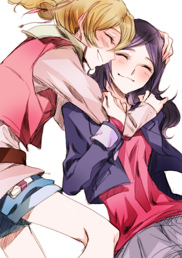 higashi setsuna and momozono love (precure and 1 more) drawn by tima
