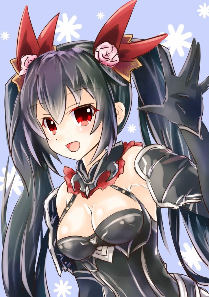 noire (neptune and 1 more) drawn by kazuneko_(wktk1024)