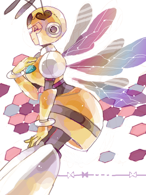 honey woman (mega man and 1 more) drawn by umeume_(uu)