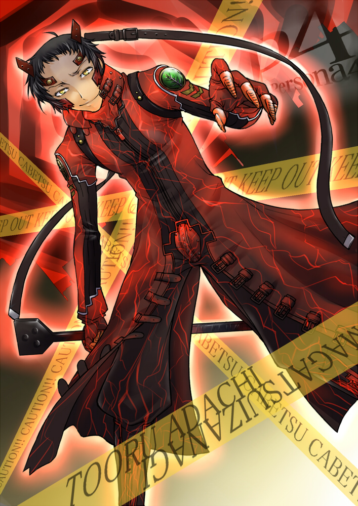 adachi tooru and magatsu izanagi (persona and 1 more) drawn by segami_daisuke