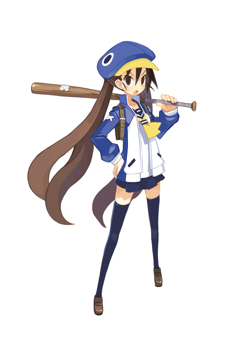 prinny and kazamatsuri fuuka (disgaea and 1 more) drawn by harada_takehito