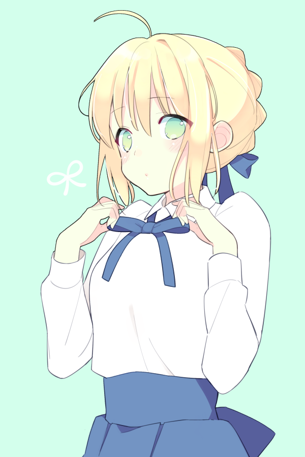 artoria pendragon and saber (fate and 1 more) drawn by 87banana