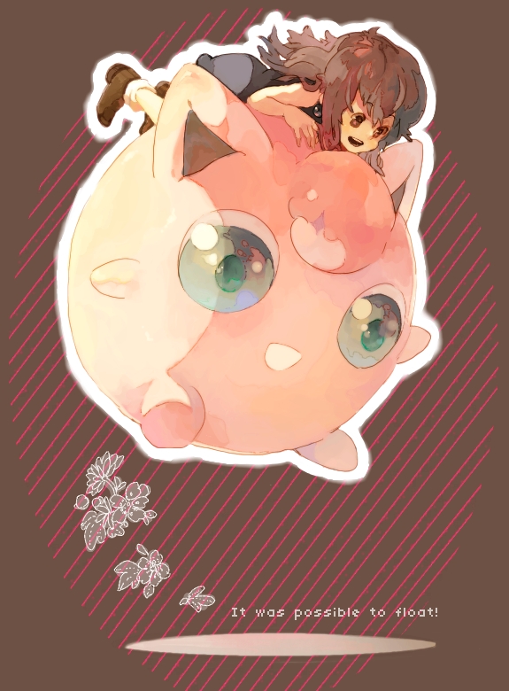 jigglypuff and green (pokemon and 1 more) drawn by nagi_(giraf07)