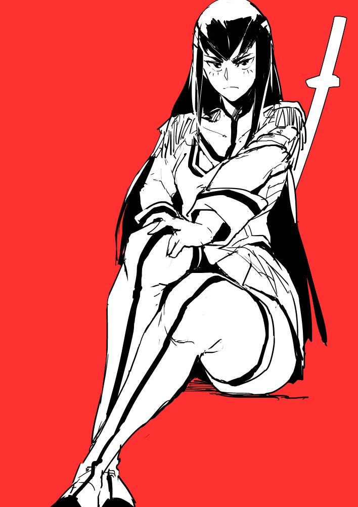 kiryuuin satsuki and junketsu (kill la kill) drawn by messatsu_tan