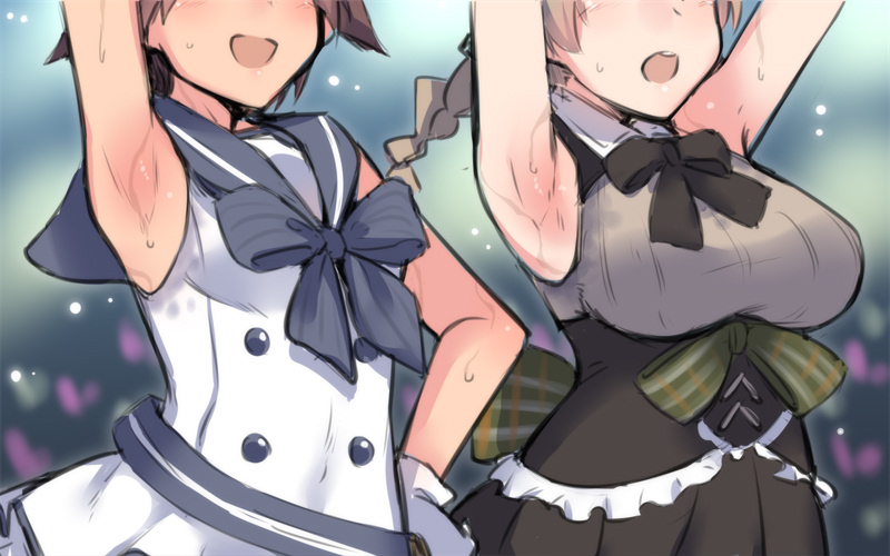 miyafuji yoshika and lynette bishop (world witches series and 1 more) drawn by em_(totsuzen_no_hakike)