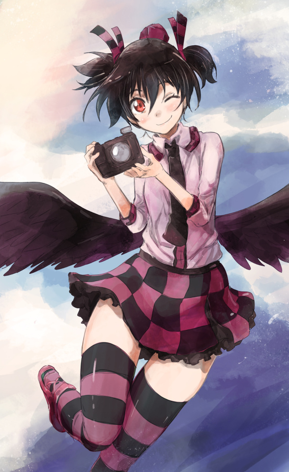 shameimaru aya and himekaidou hatate (touhou) drawn by yohane