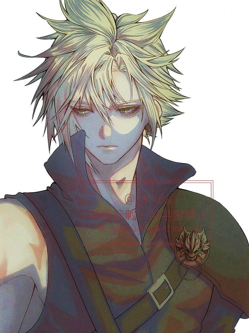cloud strife (final fantasy and 2 more) drawn by shi6s