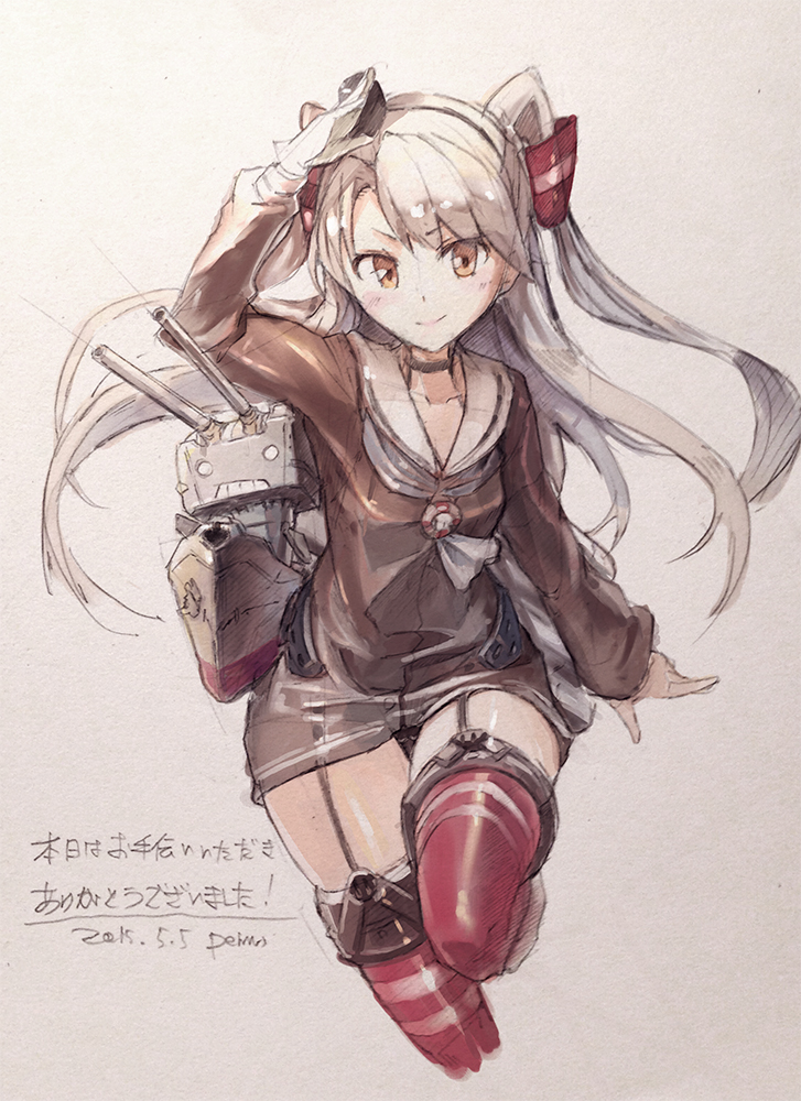 amatsukaze and rensouhou-kun (kantai collection) drawn by pemu