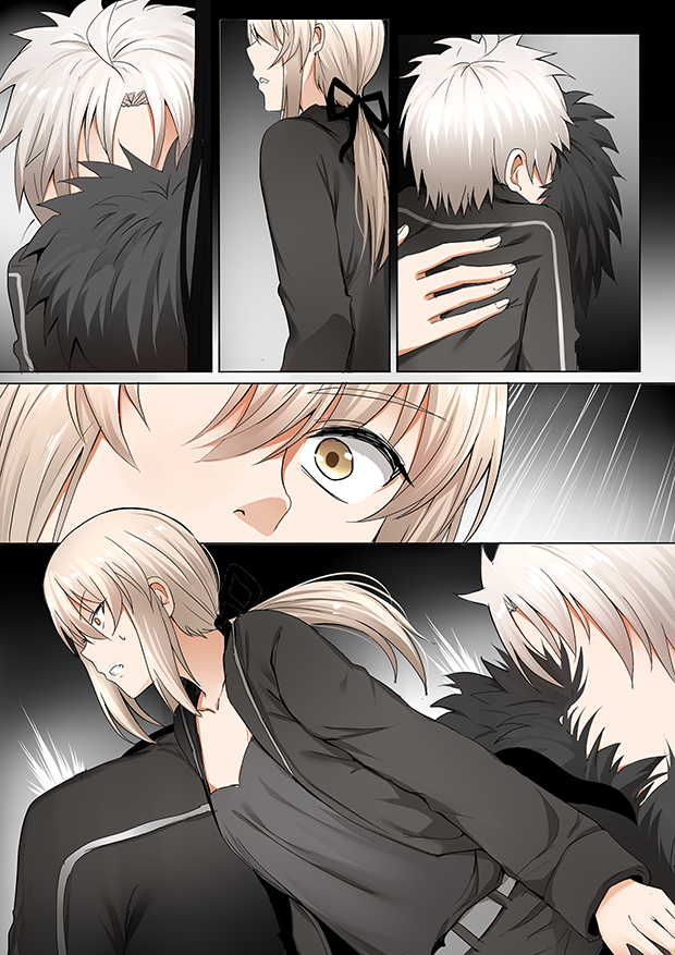 artoria pendragon and saber alter (fate and 1 more) drawn by ginhaha