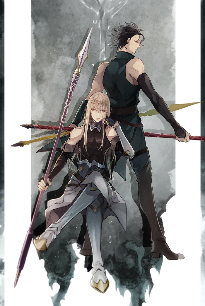 diarmuid ua duibhne and fionn mac cumhaill (fate and 2 more) drawn by rata_to