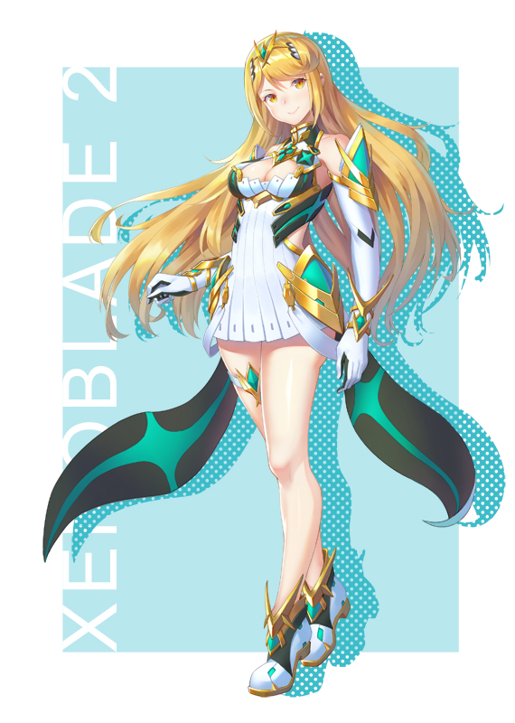mythra (xenoblade chronicles and 1 more) drawn by yaxiya