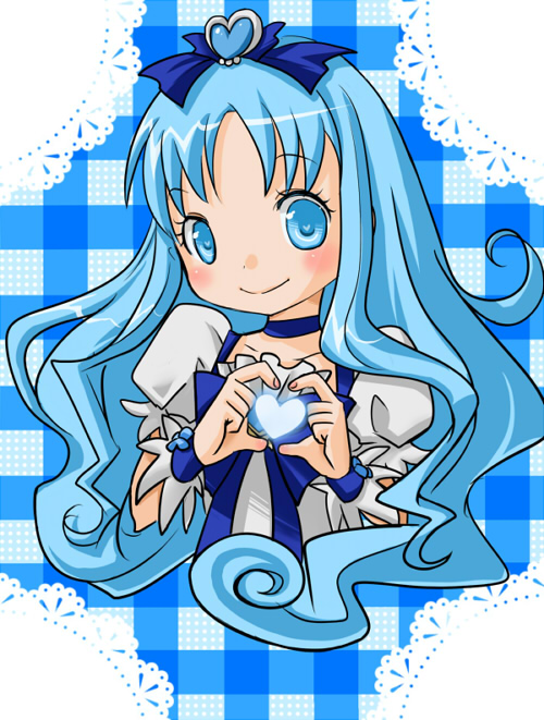 kurumi erika and cure marine (precure and 1 more) drawn by yoru_nagatsuki