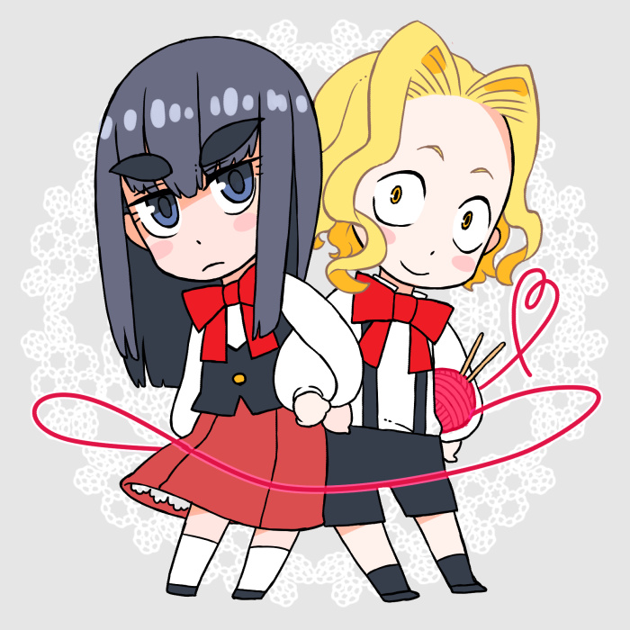 kiryuuin satsuki and iori shirou (kill la kill) drawn by eugenio2nd