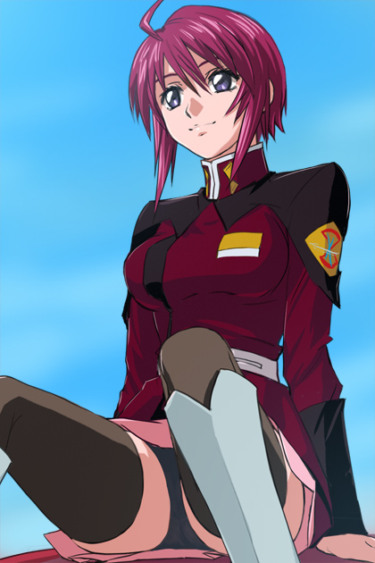 lunamaria hawke (gundam and 2 more) drawn by haruyama_kazunori